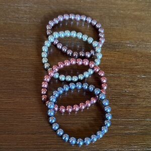 Elegant Pearl Beaded Bracelet Set